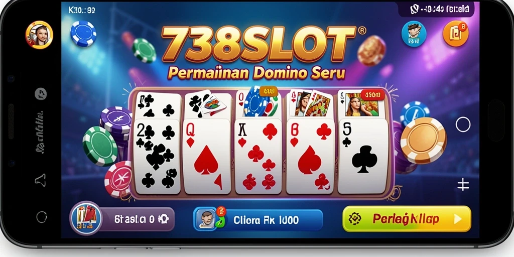 Tampilan menarik dari gameplay 738SLOT dalam permainan Domino.