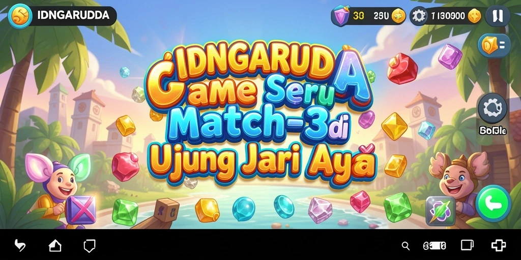 Tangkapan layar gameplay seru dari game Match-3 IDNGARUDA.