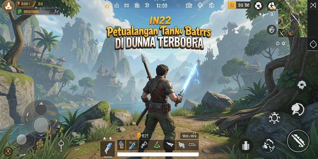 Tangkapan layar gameplay IN22 menampilkan dunia terbuka yang luas dan interaktif.