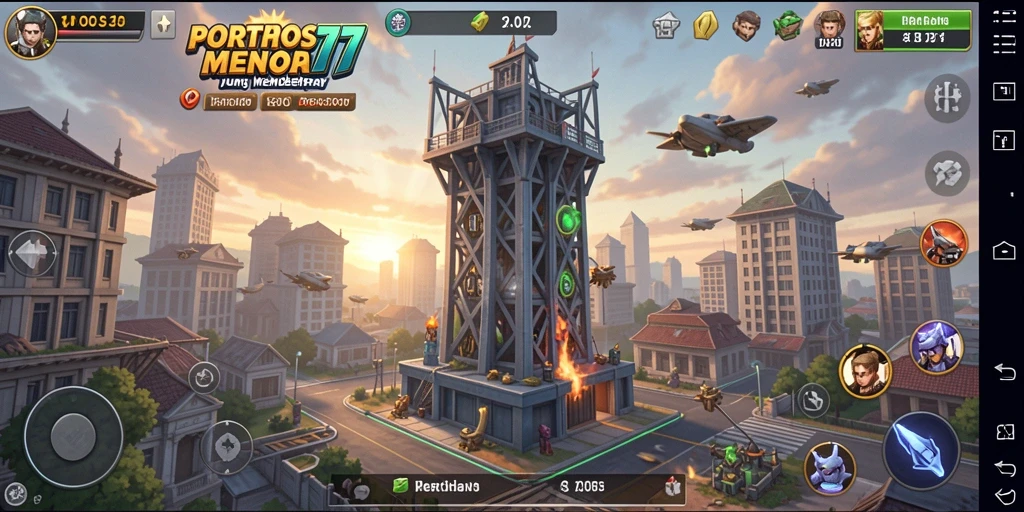 Screenshot gameplay POROS77 yang menampilkan aksi menara pertahanan yang seru.
