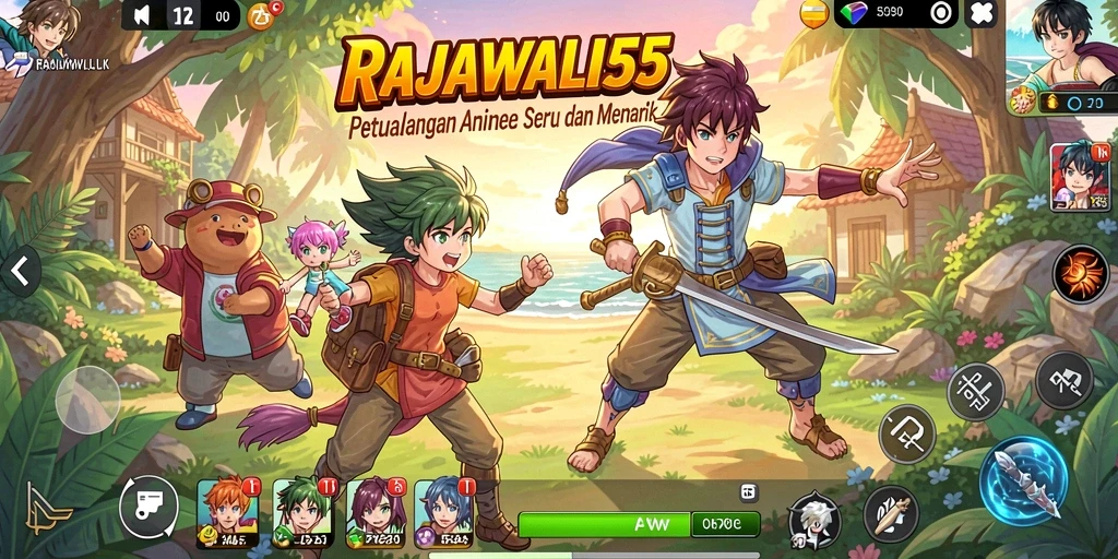 Gameplay RAJAWALI55 menampilkan aksi karakter Anime yang seru dan mengasyikkan.