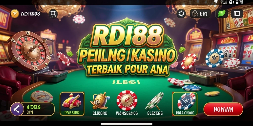 Screenshot gameplay RDI88 menampilkan keseruan permainan Kasino yang mendebarkan.