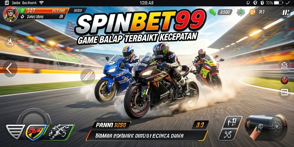 Tampilan menarik dari gameplay balap seru SPINBET99.