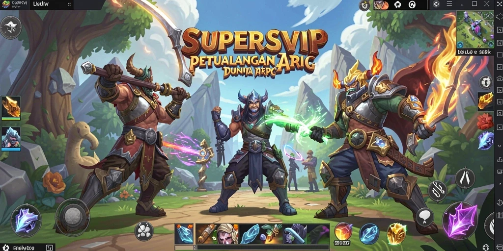 Tangkapan layar dari gameplay seru SUPERSVIP dalam petualangan ARPG.