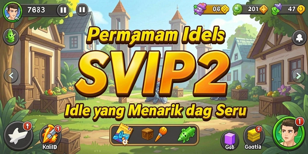 Tangkapan layar dari gameplay SVIP2 yang menunjukkan kemajuan karakter dalam permainan Idle.